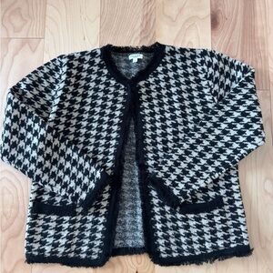 Black and White Houndstooth Sweater
